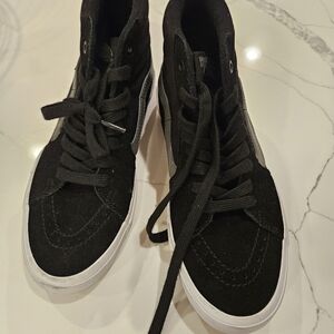 Vans Kids High-Top Sneakers in Black and White